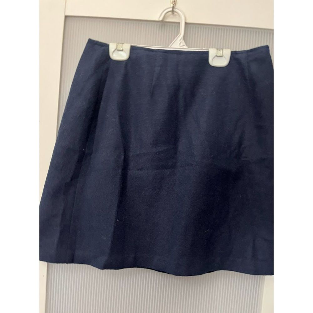 M_Sostanza Size 12 Blue Navy Polyester Acrylic Wool skirt